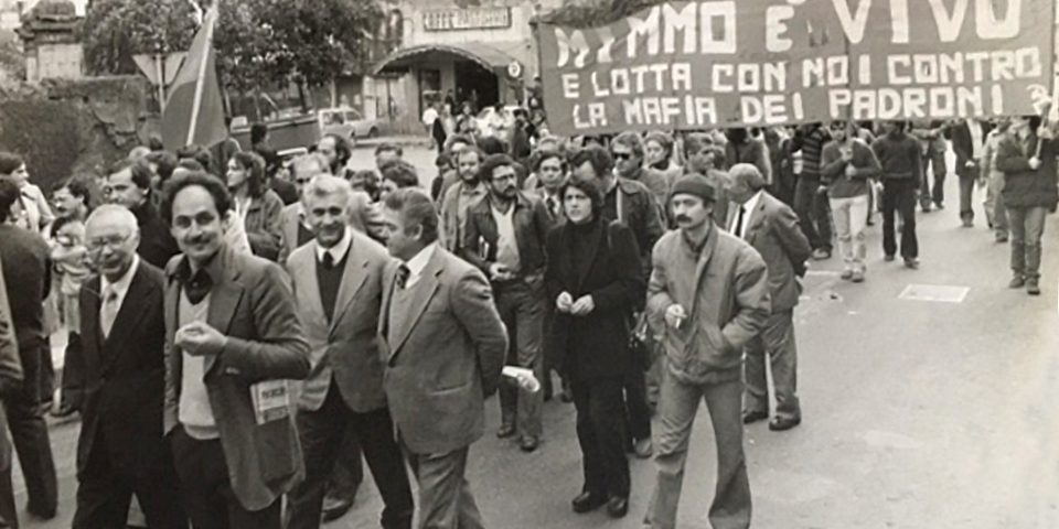 Manifestazione del novembre 1989, dopo l'assassinio